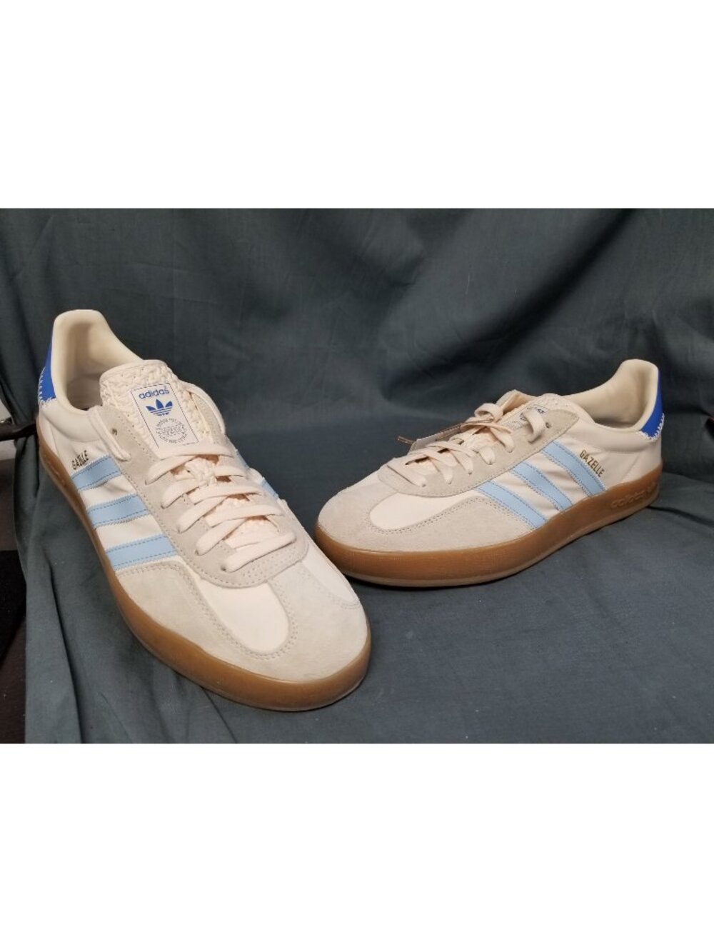 Adidas Gazelle Indoor Off White Clear Sky Men's Size 11.5 NEW NO BOX!